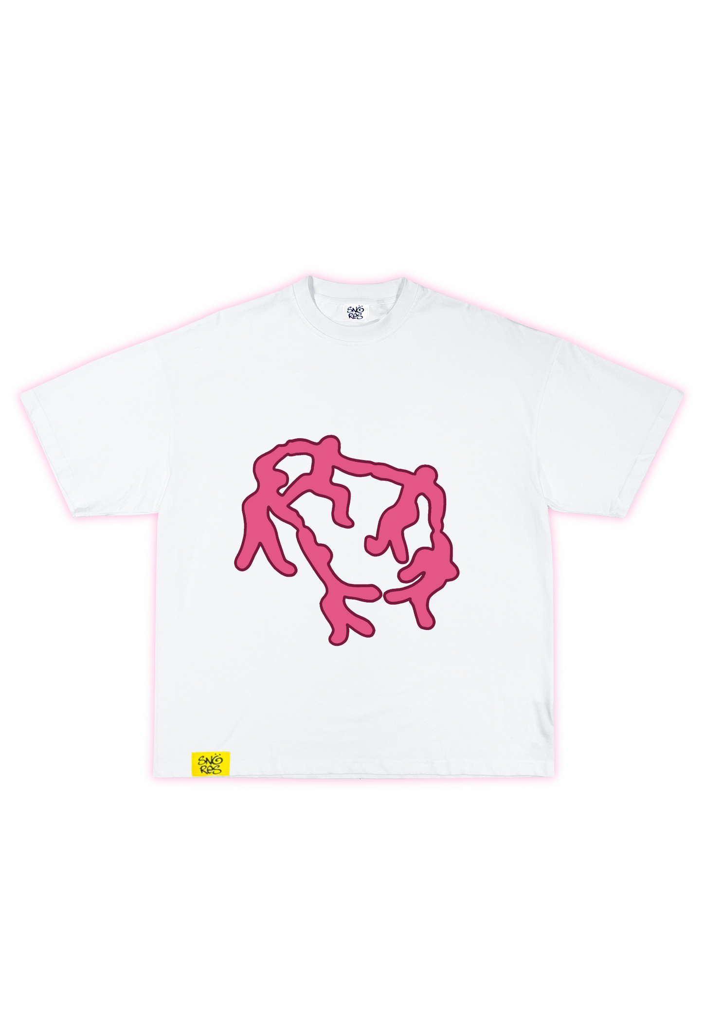 FAMILY TEE WHITE PINK