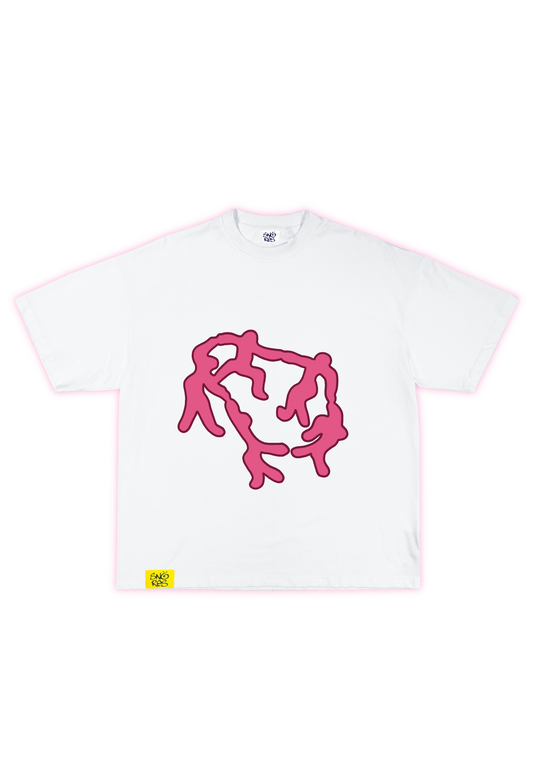 FAMILY TEE WHITE PINK