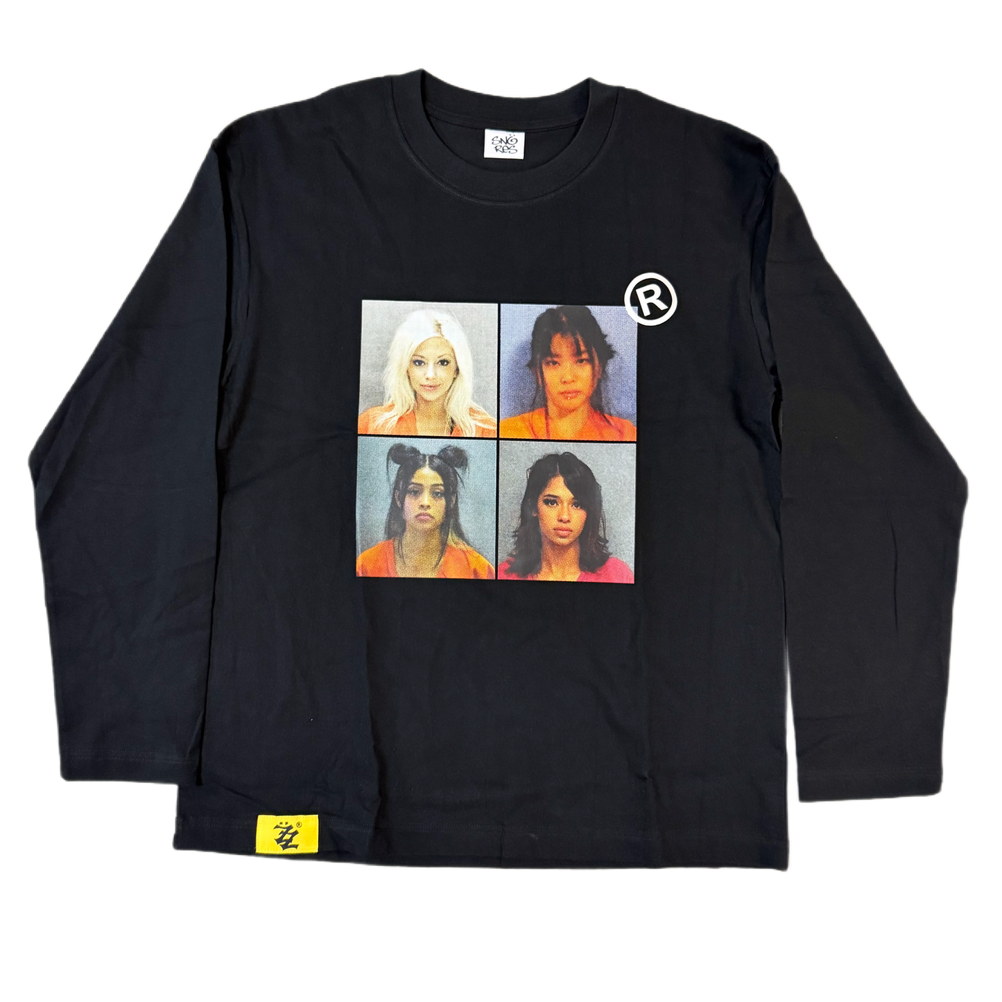 FEMALE BLACK MUGSHOT LONGSLEEVE