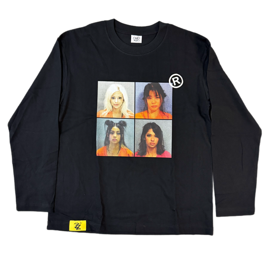 FEMALE BLACK MUGSHOT LONGSLEEVE