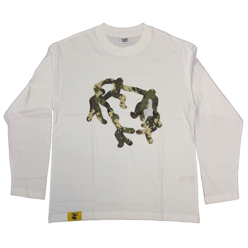 CAMO WHITE GLITCH LONGSLEEVE